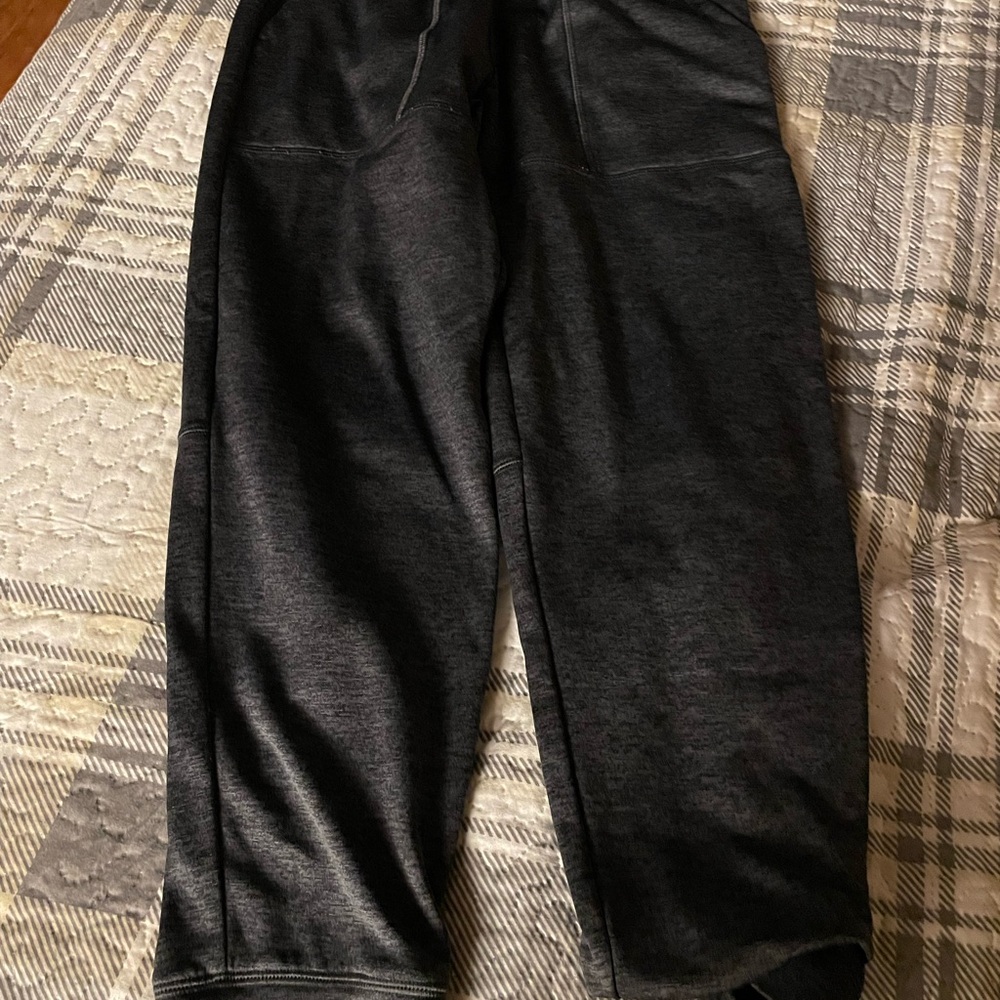 Athletic Works Black and Gray Fleece Pants